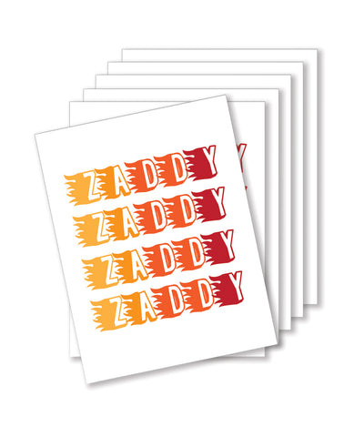 Zaddy Naughty Greeting Card - Pack Of 6