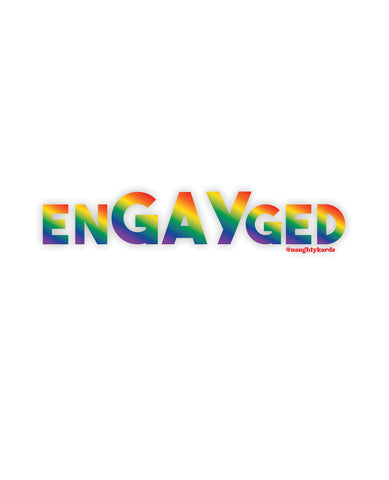Engayged Naughty Sticker - Pack of 3