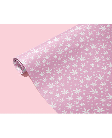 Pink Pot Leaf Wrapping Paper