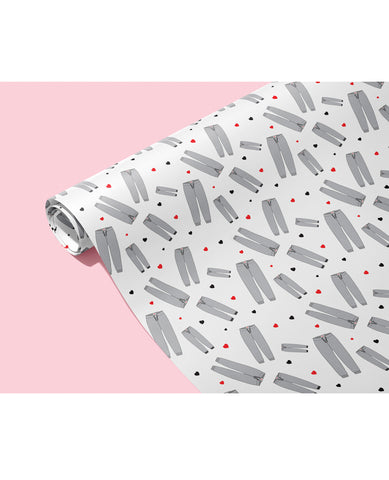 Grey Sweatpants Naughty Wrapping Paper