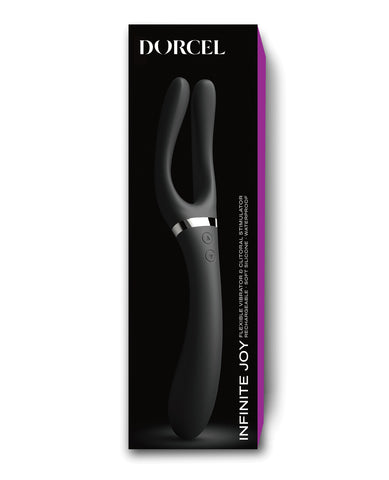 Dorcel Infinite Joy Bendable Forked Vibrator - Black