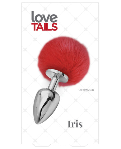 Love Tails Iris Silver Plug w/Red Pom Pom