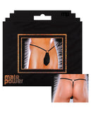 Male Power G-String w/Front Ring Black O/S