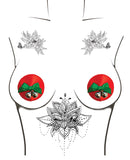 Neva Nude Burlesque Jingle Deez Bells Reusable Silicone Nipztix - Red O/S