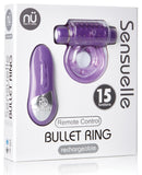 Nu Sensuelle Remote Control Rechargeable Bullet Ring - Purple