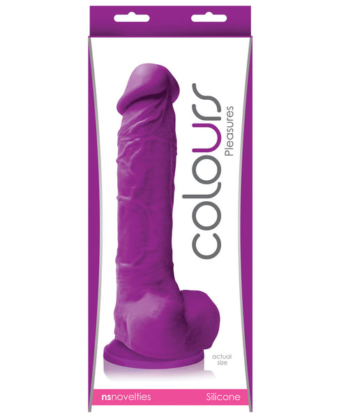 NS Novelties Colours Pleasures 8" Dildo w/Suction Cup - Purple