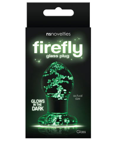 NS Novelties Firefly Clear Glass Plug Small - Glow