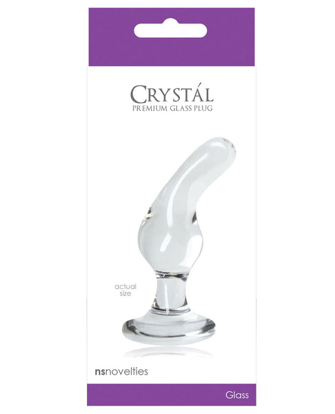 NS Novelties Crystal Plug Glass Anal Plug - Clear