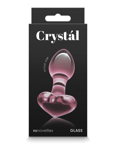 Crystal Heart Butt Plug - Pink