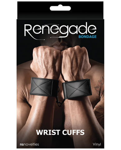 NS Novelties Renegade Bondage Wrist Cuffs - Black