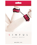 NS Novelties Sinful Ankle Cuffs - Pink