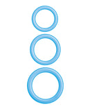 Enhancer Silicone Cockrings - Glow in the Dark Blue