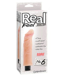 Real Feel No. 6  Long 8" Waterproof Vibe - Flesh Multi Speed