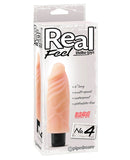 Real Feel No. 4  Long 6" Waterproof Vibe - Flesh Multi Speed
