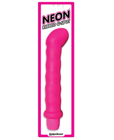 Neon Ribbed G Spot Vibe - Pink