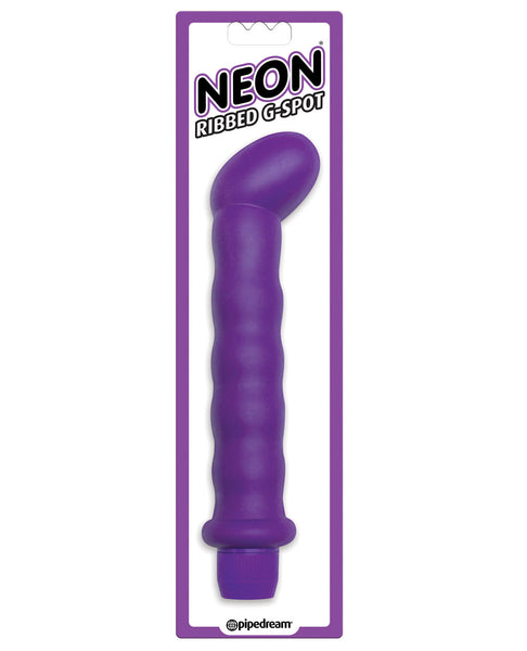 Neon Ribbed G Spot Vibe - Purple