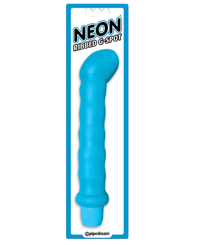 Neon Ribbed G Spot Vibe - Blue