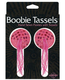 Boobie Tassels Hand Sewn Pasties w/Tassels - Pink