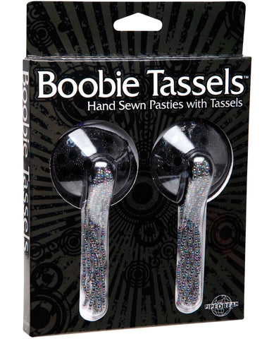 Boobie Tassels Hand Sewn Pasties w/Tassels - Black