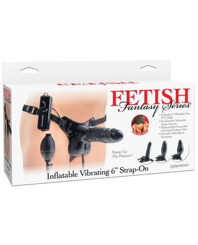 Fetish Fantasy Series Inflatable Vibrating 6" Strap On
