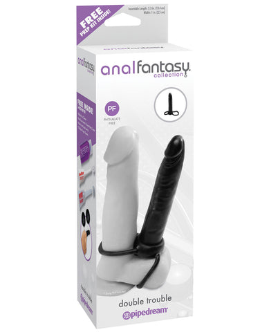 Anal Fantasy Collection Double Trouble - Black, Anal Products,- www.gspotzone.com