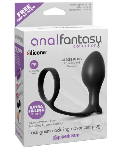 Anal Fantasy Collection Ass Gasm Advanced Plug w/Cockring, Anal Products,- www.gspotzone.com