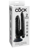 King Cock Double Vibrating Penetrator - Black