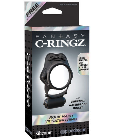 Fantasy C-Ringz Rock Hard Vibrating Ring - Black