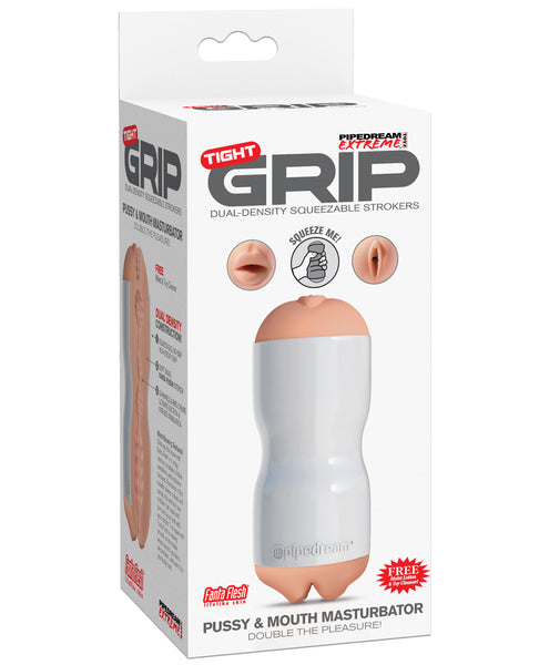Extreme Toyz Tight Grip Dual Density Squeezable Strokers - Pussy & Mouth