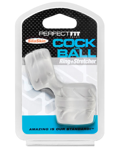 New Perfect Fit SilaSkin Cock and Ball Ring - Clear