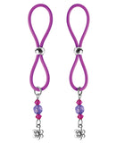 Bijoux de Nip Nipple Halos Flower Charm - Purple