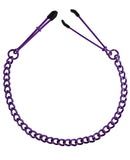 Tweezer Nipple Clamp w/Purple Chain