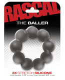 The Baller 3X Stretch Silicone Cockring - Grey
