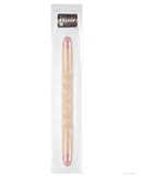 17" Slim Jim Duo Veined Super Slim Double Dong - Ivory, Dongs & Dildos,- www.gspotzone.com