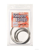 Metal Rings 3 Pack (Sm, Md, Lg) - Silver