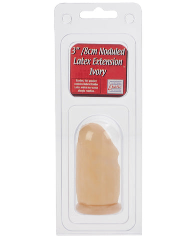 3" Noduled Latex Extension - Ivory, Penis Enhancement,- www.gspotzone.com