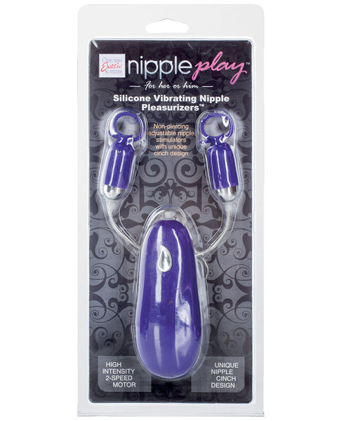 Nipple Play Silicone Vibrating Nipple Pleasurizer - Purple