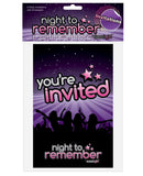 Night to Remember Party Invitations - Pack of 6 by sassigirl