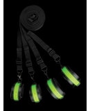 Shots Ouch Bed Bindings Restraint Kit - Glow in the Dark