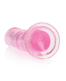 Shots RealRock Crystal Clear 7" Straight Dildo w/Suction Cup - Pink