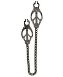 Black Butterfly Style Nipple Clamps w/Chain