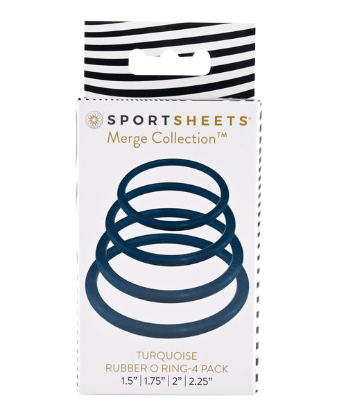 Sportsheets O Ring 4 Pack - Turquoise