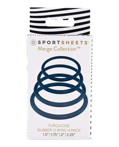 Sportsheets O Ring 4 Pack - Turquoise