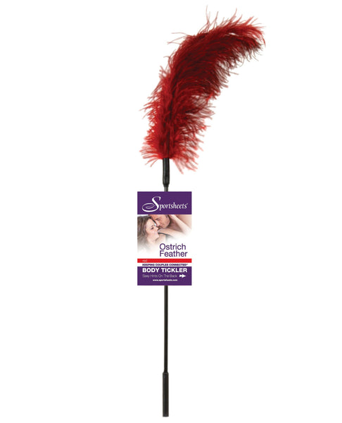 Body Tickler Ostrich Feather - Red
