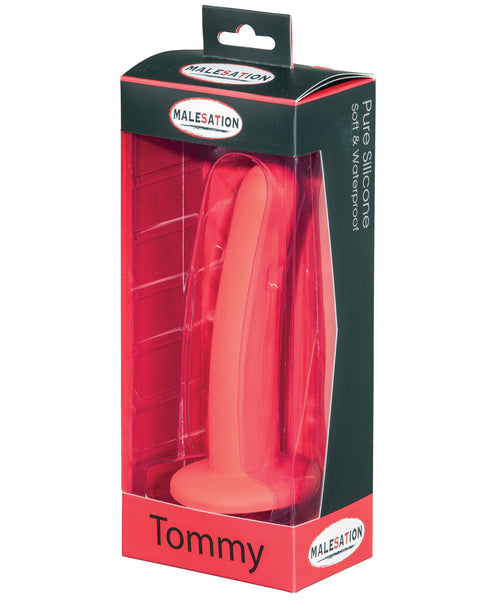Malesation Tommy Silicone Dildo - Red