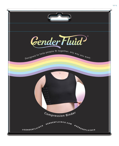 Gender Fluid Chest Compression Binder  - M Black