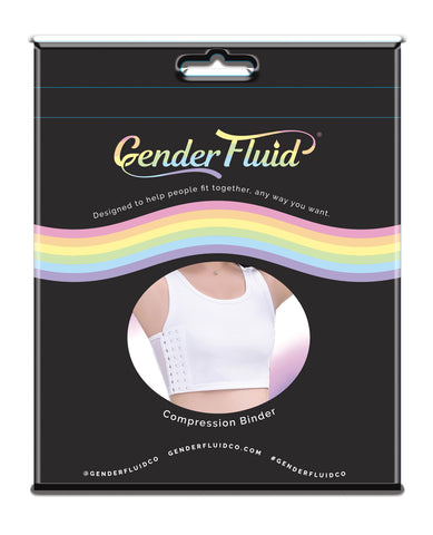 Gender Fluid Chest Compression Binder  - L White