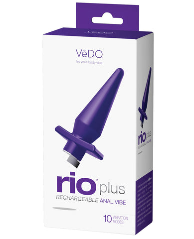 VeDO Rio Plus Rechargeable Dual  Anal Vibe - Indigo