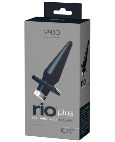 VeDO Rio Plus Rechargeable Dual Anal Vibe - Black
