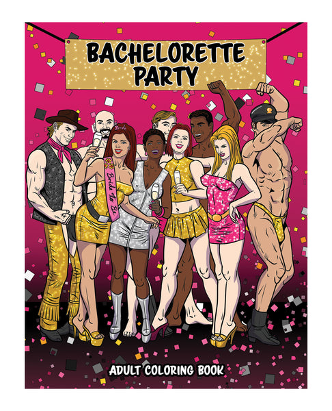 Wood Rocket Bachelorette Party Adult Coloring Book